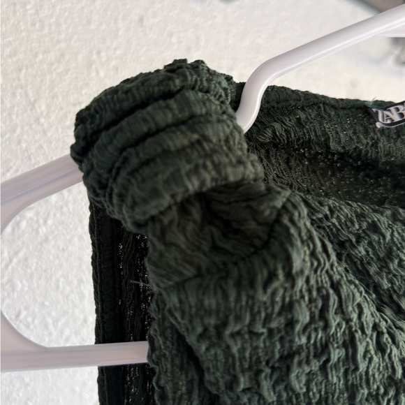 Zara Dark Green Strapless Dress - Picture 2 of 5